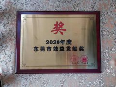 2020年度东莞市效益贡献奖